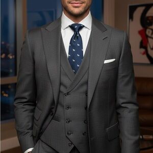 Lester "Toro" Luxury Silk Tie - Made in Italy - Navy Blue